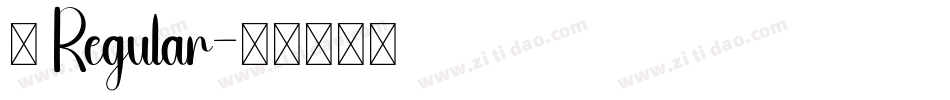 后 Regular字体转换